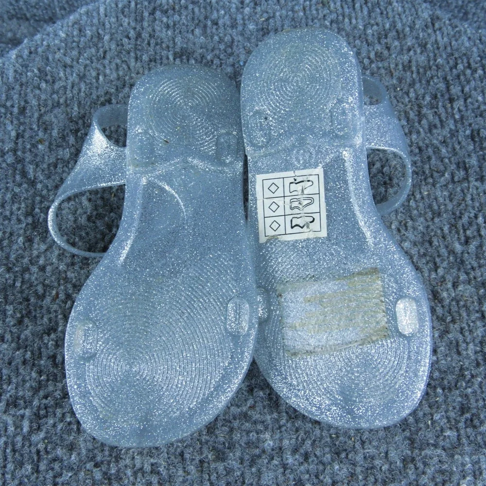 Gymboree Girls Gladiator Size T 9 Medium Shoes Clear Synthetic‎ Buckle
